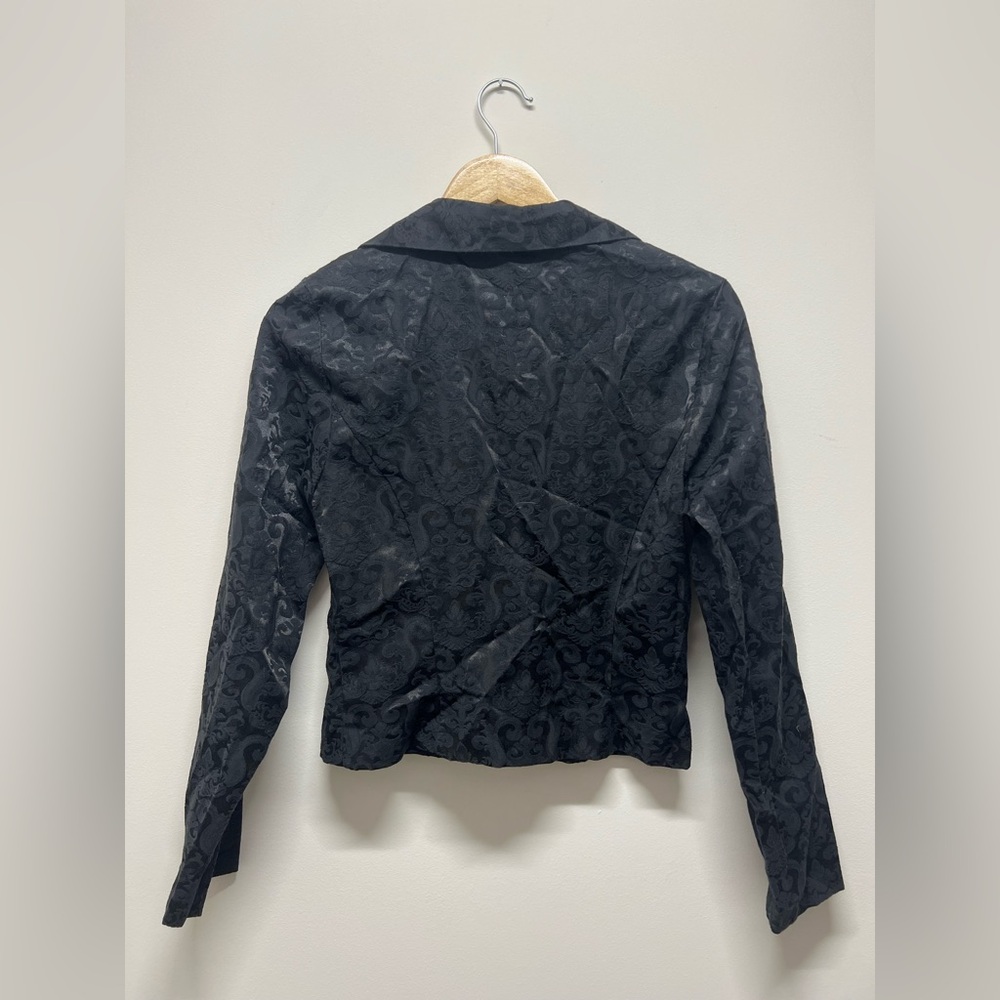 A. Byer Black Patterned Structured Women's Blazer… - image 5